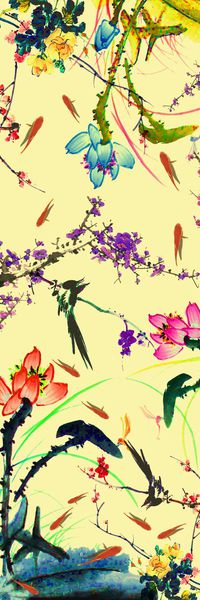 中国风印花华亿平台图片