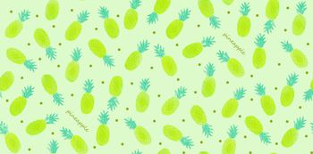 494986-卡通可爱华亿平台水彩菠萝图案