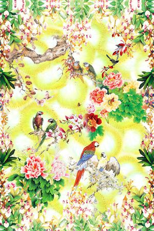 中国风印花华亿平台图片