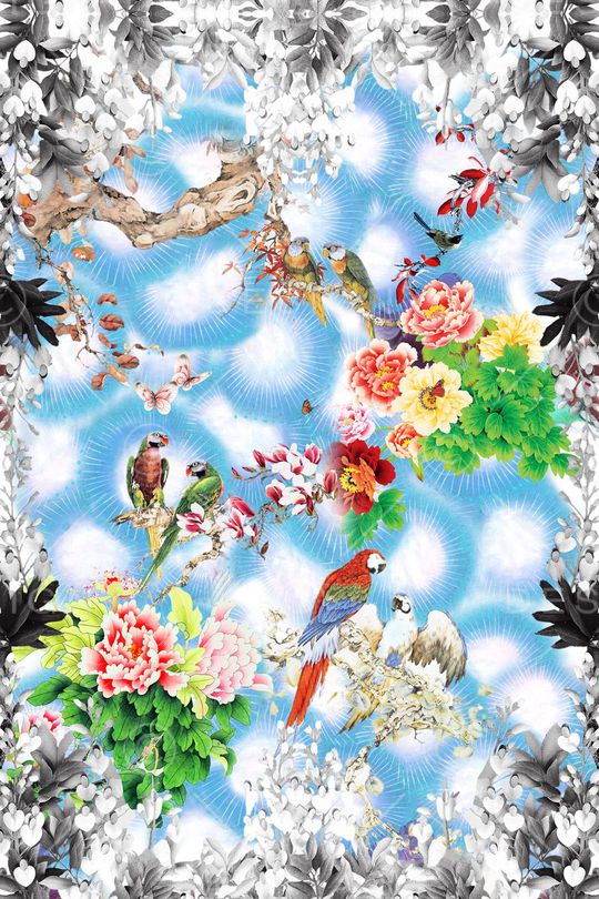 中国风印花华亿平台图片