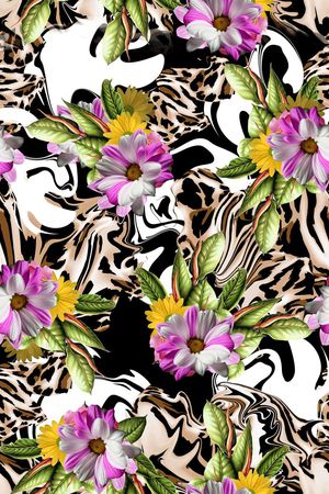 花卉印花华亿平台图片