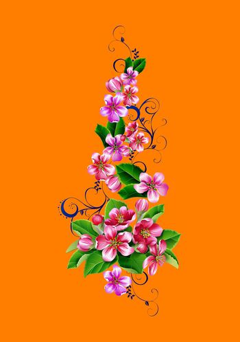 花卉印花华亿平台图片