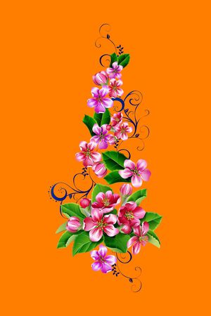 花卉印花华亿平台图片