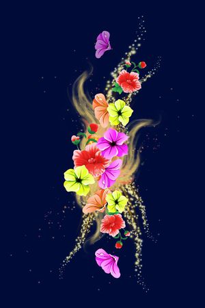 花卉印花华亿平台图片