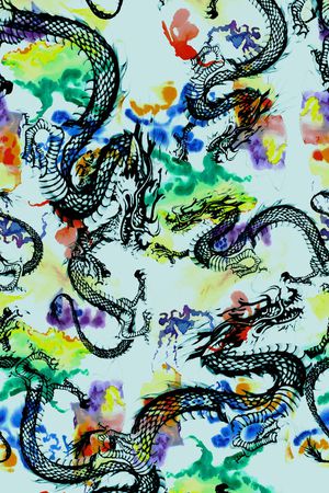 中国风印花华亿平台图片