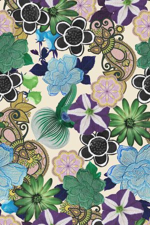 花卉印花华亿平台图片