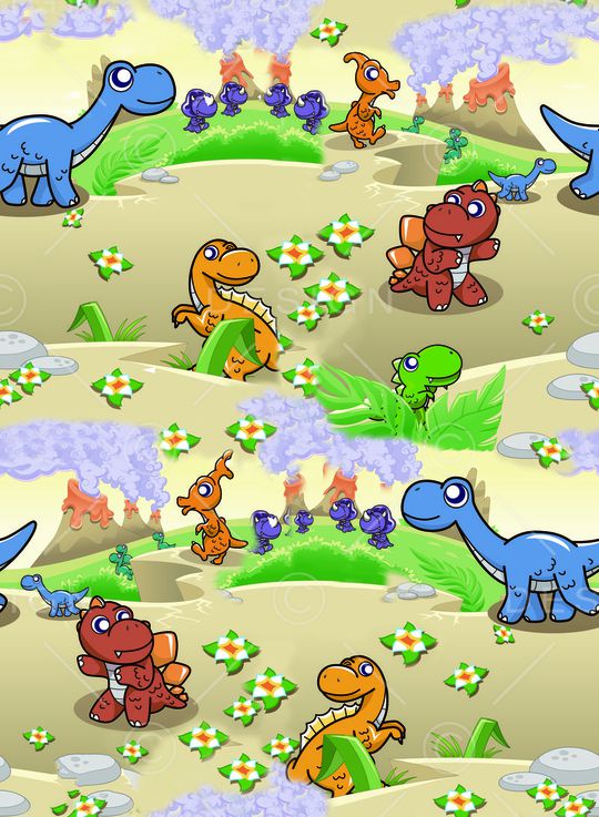 卡通情景印花华亿平台图片