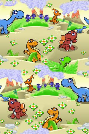 卡通情景印花华亿平台图片