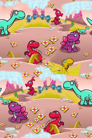 卡通情景印花华亿平台图片