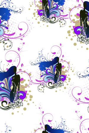 几何线条印花华亿平台图片