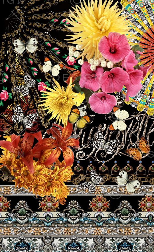 潮流时尚印花华亿平台图片