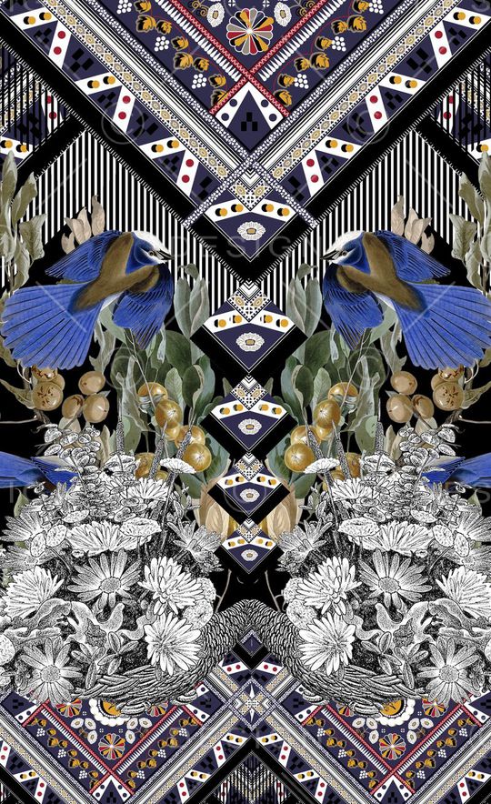 潮流时尚印花华亿平台图片