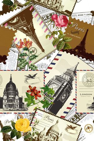 复古建筑欧式印花华亿平台图片