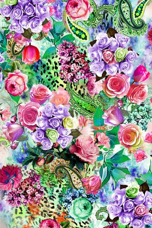 佩斯利印花华亿平台图片