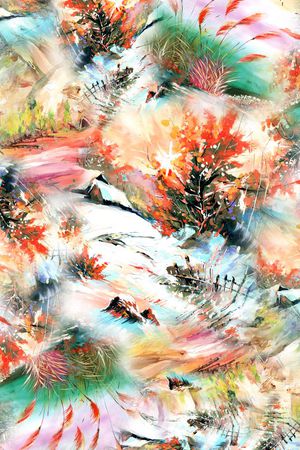 中国风印花华亿平台图片