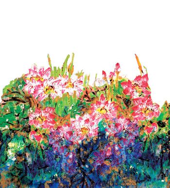 495587-原创大牌定位花卉笔触华亿平台