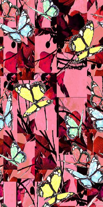 495625-解构主义风景画树木剪影秋冬羽绒服印