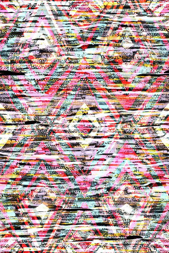 抽象几何印花华亿平台图片