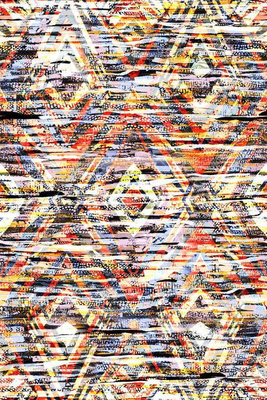 抽象几何印花华亿平台图片