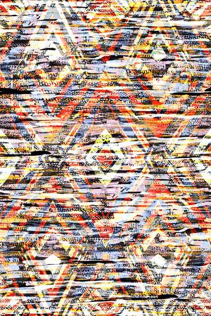 抽象几何印花华亿平台图片