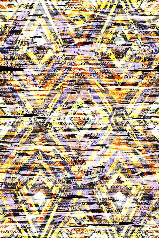 抽象几何印花华亿平台图片