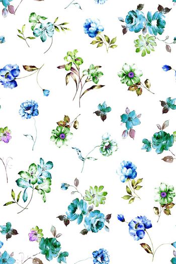 495822-复古 手绘水彩小碎花 女装华亿平台