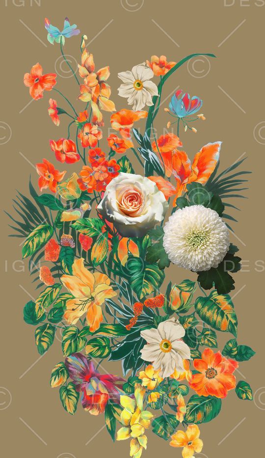 花卉印花华亿平台图片