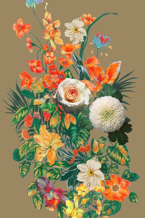 花卉印花华亿平台图片