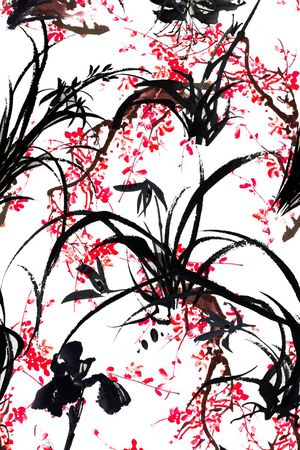 中国风印花华亿平台图片