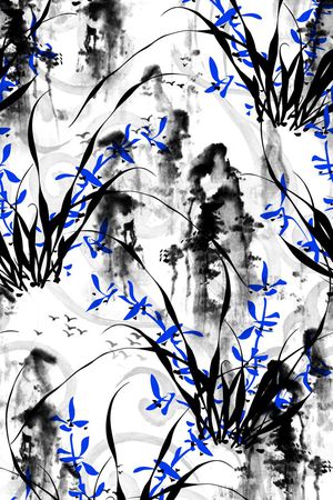 中国风印花华亿平台图片