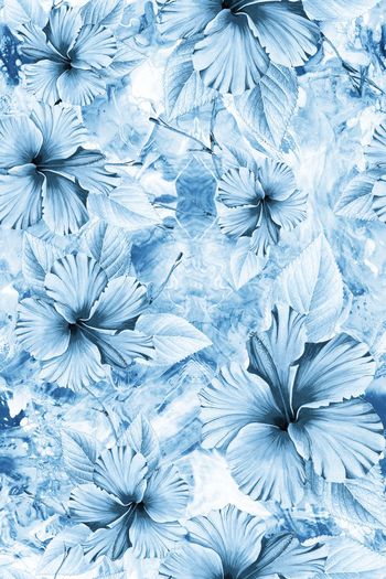 495924- 流行时尚手绘水彩花卉印花-水彩系