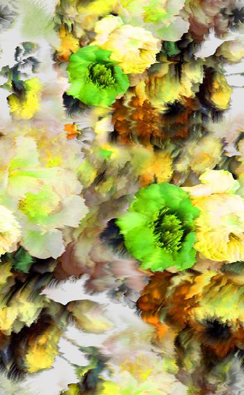 495946-流行时尚手绘水彩花卉印花-水彩系列