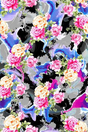 花卉印花华亿平台图片