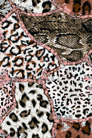 豹纹印花华亿平台图片