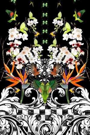 潮流时尚印花华亿平台图片