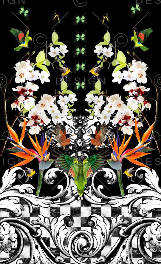 潮流时尚印花华亿平台图片