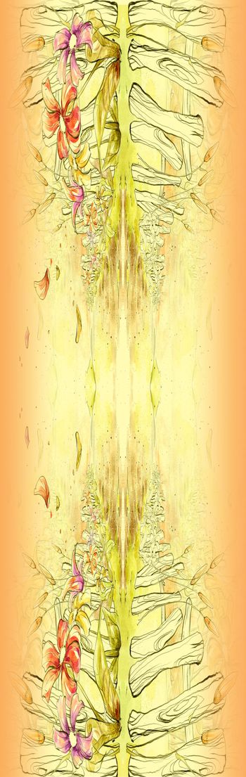 496381-数码手绘风景围巾设计