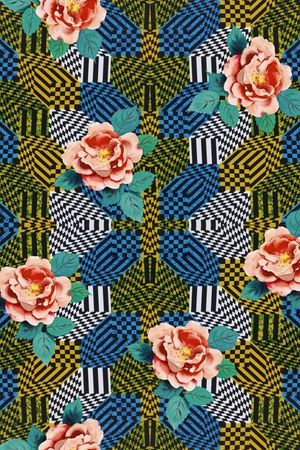 几何印花华亿平台图片