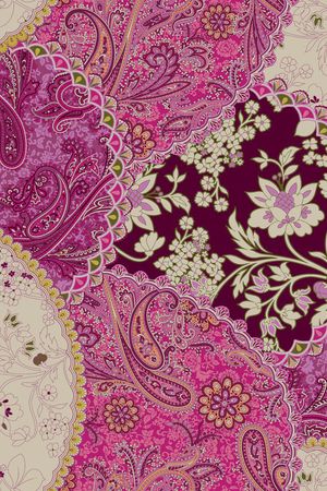 抽象花卉印花华亿平台图片