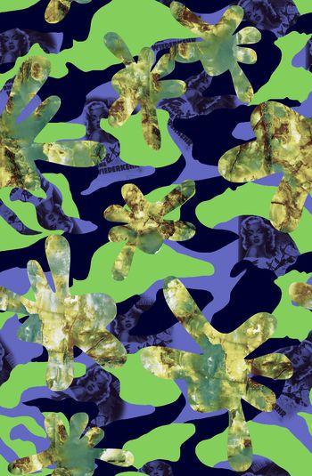 496661-复古时尚潮流矿石纹理抽象人物迷彩