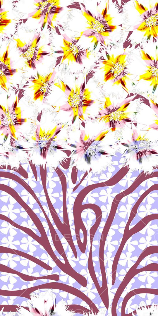 浪漫写意印花华亿平台图片