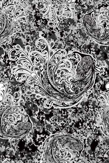 496687-复古时尚潮流几何碎块矢量孔雀迷彩