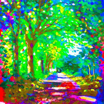 496730-油画抽象方巾