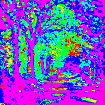 496731-油画抽象方巾