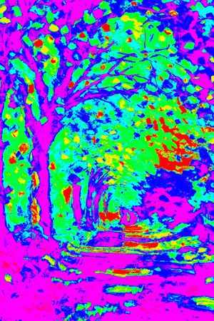 风景油画风印花华亿平台图片