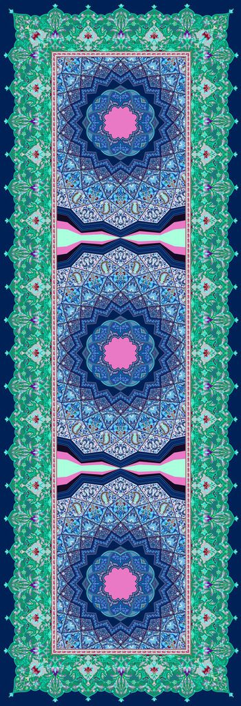 496811-民族风中东风格伊斯兰繁复细密花纹长