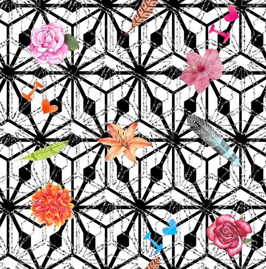 复古印花华亿平台图片