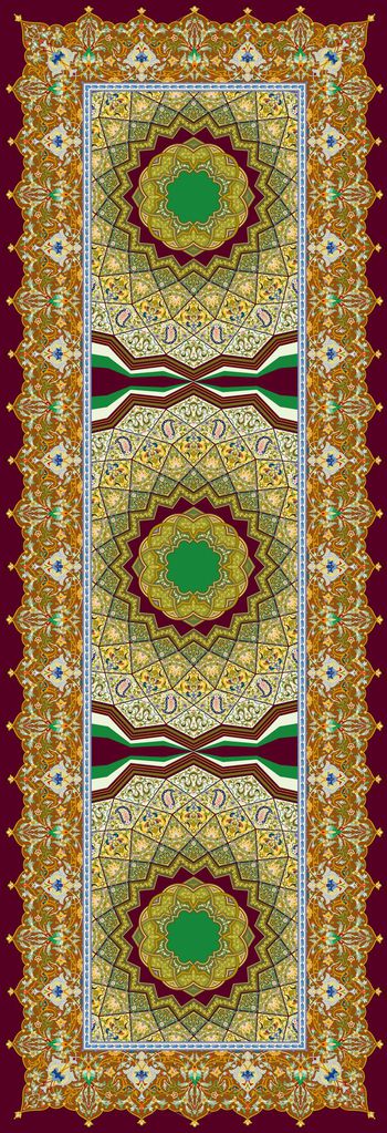 496818-民族风中东风格伊斯兰繁复细密花纹长