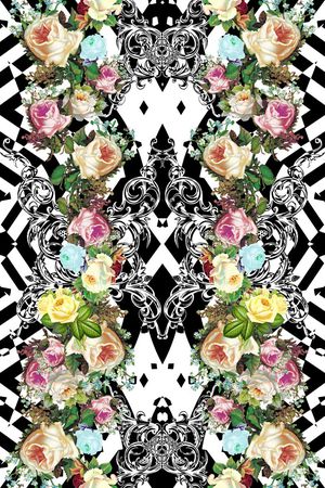 黑白印花华亿平台图片