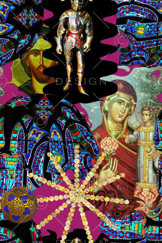 宗教元素印花华亿平台图片